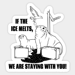 Polar Bear Climate Change Sticker